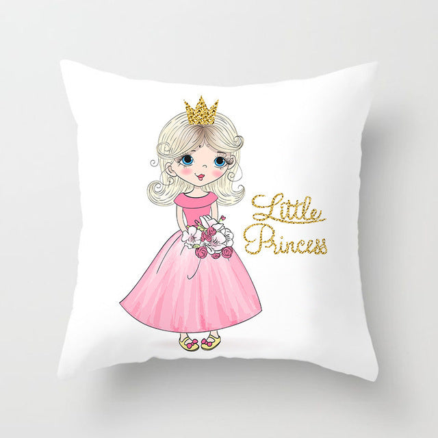 Cartoon Pretty Girl Pillow Cushion Cover Sand Pad Home