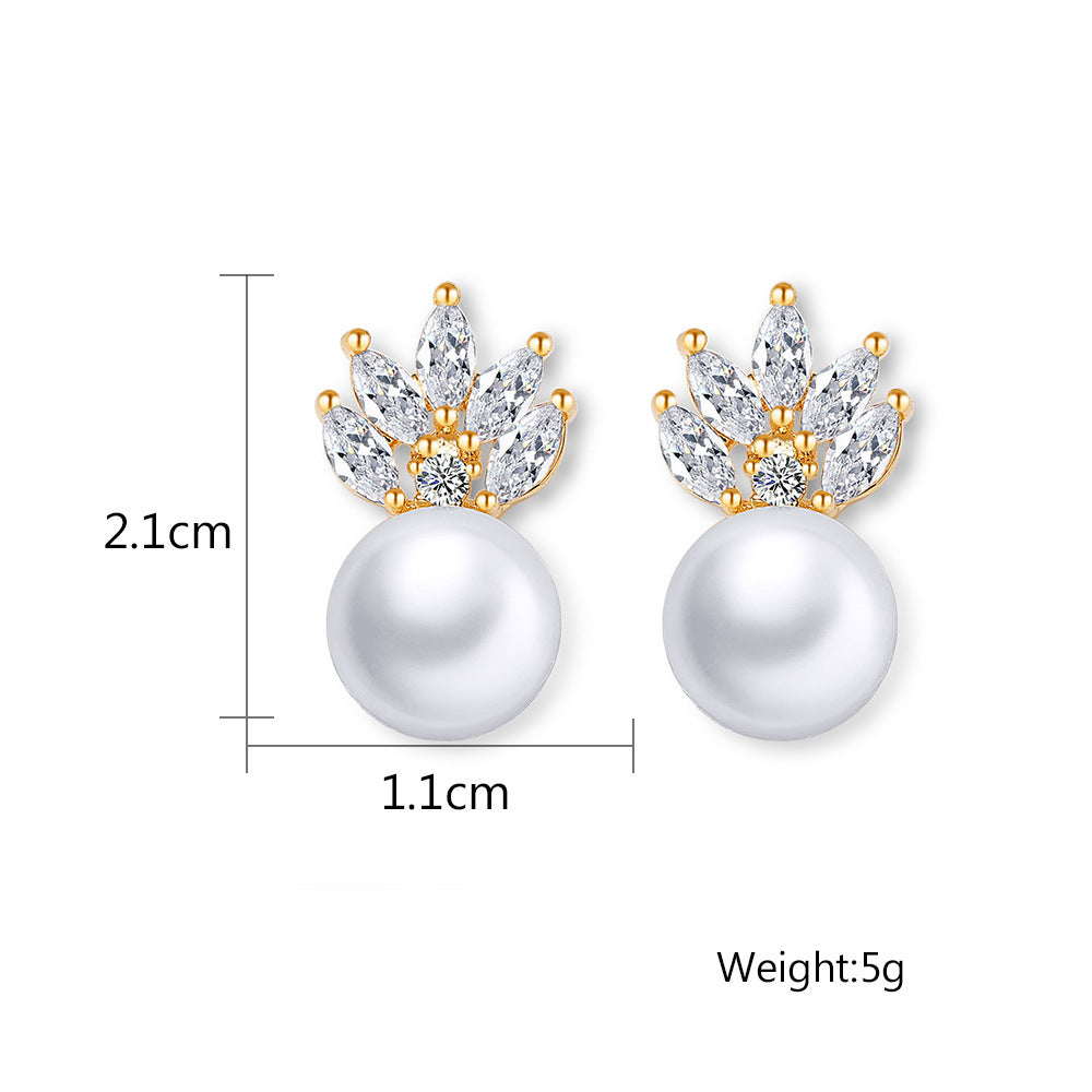 Fashion Simple Pearl Stud Earrings Women